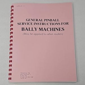 Bally Pinball General Service Manual 71-3570