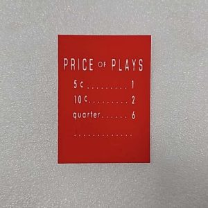 AMI Red Price Card 40-4277
