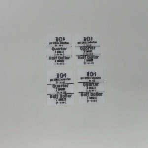 Seeburg 220-222 Pricing inserts 57-2751