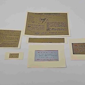 Seeburg Interior label kit 48-1901