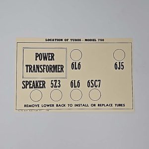 Amplifier label 10-2532
