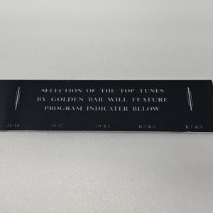 Golden Bar Plate 29-7100