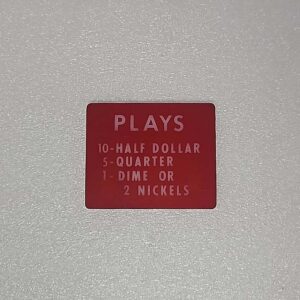 Pricing plastic 28-6909