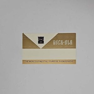 Rock-Ola Operator Card 38-3954