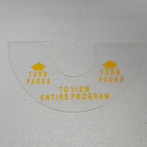 Seeburg 3WA page turn instruction plastic 59-3121