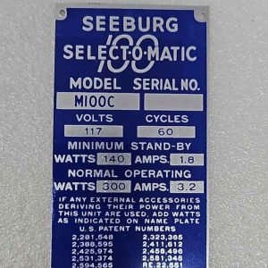 Seeburg C ID Tag 51-4315