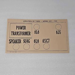 Wurlitzer 1015 1080 tube chart 09-2567