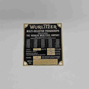 Wurlitzer 1100 ID Plate