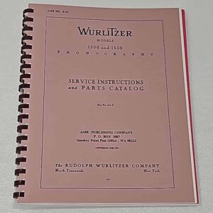 Wurlitzer 1500 1550 service manual 23-3018
