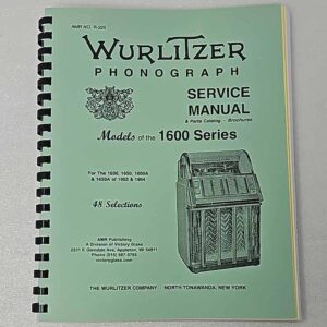 Wurlitzer 1600 Service Manual 23-1038