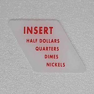 Wurlitzer 2500 insert plastic 26-3952