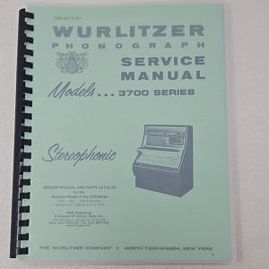 Wurlitzer 3700 service manual 23-1066