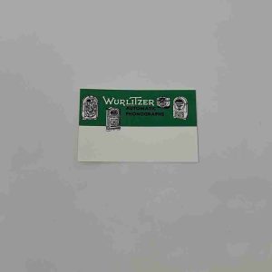 Wurlitzer 71 750 850 780 operator card 6850