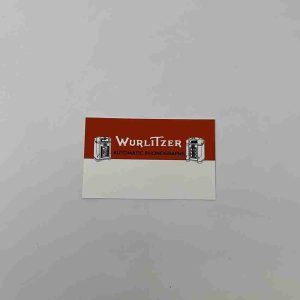 Wurlitzer Operator Card 700 800 6849
