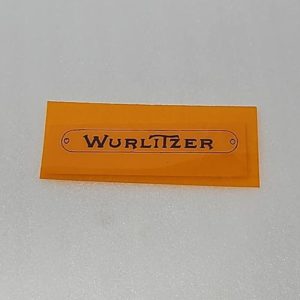 Wurlitzer countertop name plate plastic set 22-1780 2
