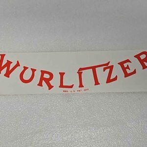 Wurlitzer glass decal 11-2633