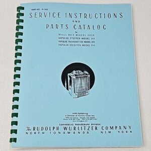 Wurlitzer 3020 219 215 216 service manual 23-1081