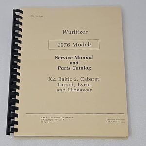 Wurlitzer X2 Service and Parts Manual 23-3469