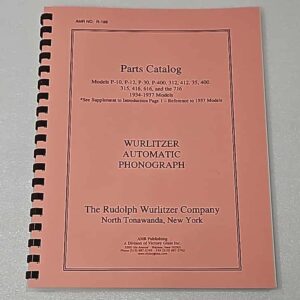 Wurlitzer simplex parts manual 23-1020