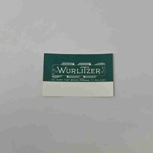 Wurlitzer the name means millions operator card 6851