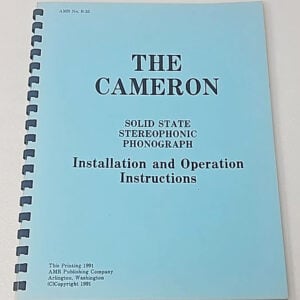 Cameron jukebox service manual 71-3479