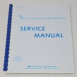 Mills Troubadour Service Manual 71-1261