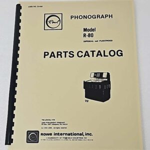 ROWE R-80 Parts manual 70-3347