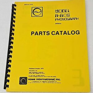 ROWE R-80S Parts Manual 70-3350