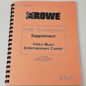 ROWE R-89 Video music supplement 70-6512