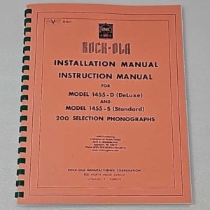 Rock Ola 1455 install manual 37-1177