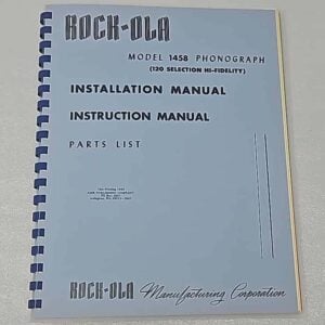 Rock Ola 1458 Parts and install manual 37-1180
