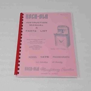 Rock-Ola 1475 Parts and instruction manual 37-1186
