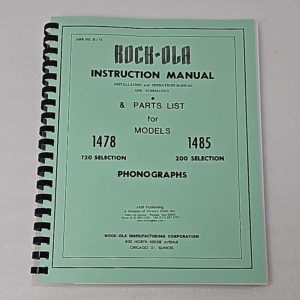Rock Ola 1478 1485 instruction manual 37-1190