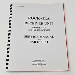 Rock Ola 1765 stepper manual 37-2892