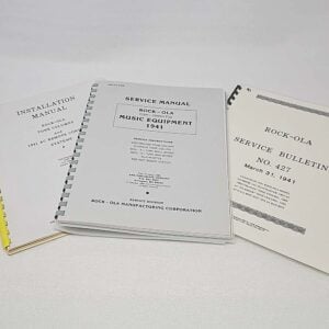 Rock Ola 1941 manual combo pack 37-3557