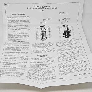 Rock Ola selector system service bulliton 1942 37-1164
