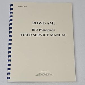 Rowe AMI RI-3 Service Manual 70-3368