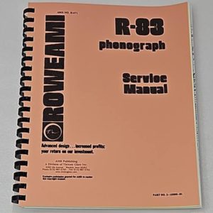 Rowe R-83 Service Manual 70-3362