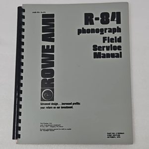 Rowe R84 Service Manual 70-3365