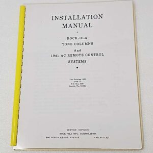 rock ola 1941 tone column and ac dial a tune remote systems 37-1160