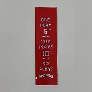 Coin Pricing Plate 40-7612