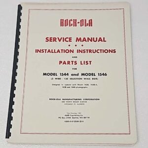 Rock Ola 1544 1546 service manual 37-1227