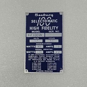 Seeburg ID tag HF100W 52-7652