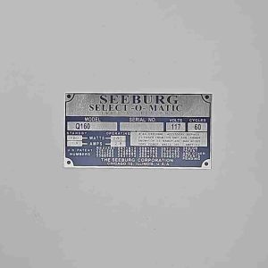 Seeburg Q160 ID Plate 58-7659