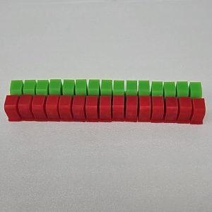 Rock Ola Button set red bright green 2