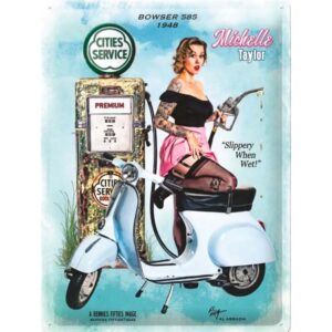 cities service tin sign