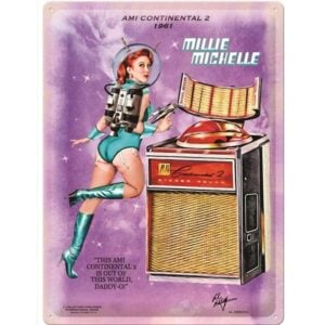 continental 2 tin sign
