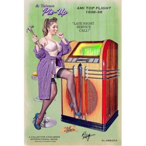 top flight tin sign