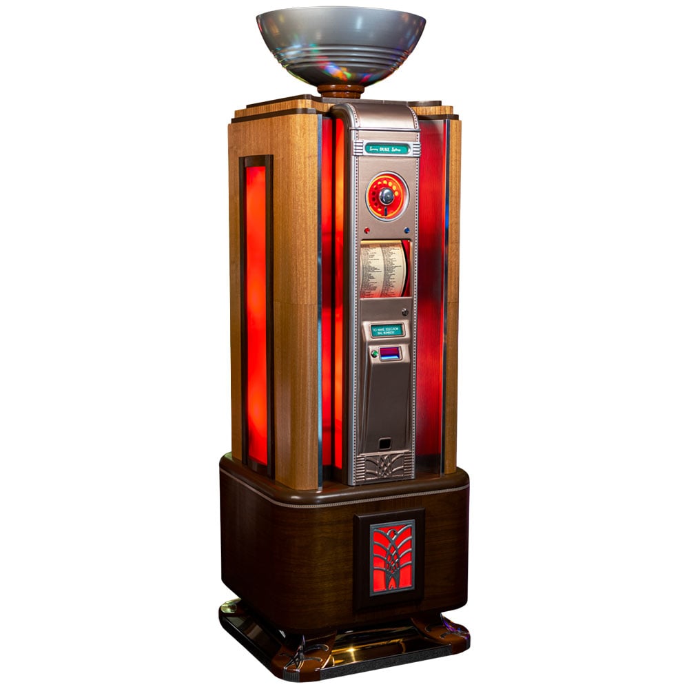 VG Duke Spectravox tower jukebox main product image (angle view).